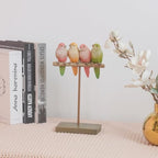 Braxio Bird Figurines Home Decor – Resin Tabletop Pink Bird Decor for Shelf Bookcase Dresser Modern Farmhouse Decorative Accent for Living Room Bedroom Office Gift - Image 5