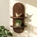 Plant Wall Shelf for Rustic Home Decor: Hanging Plant Shelf for Plant,Brown by EOSAHR
