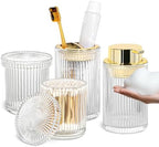 4pcs Clear Glass Bathroom Accessories Set by TonxusBathroomAccessories