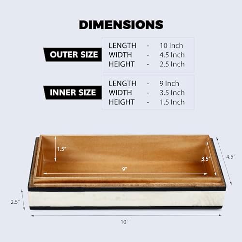 Handicrafts Home Black & White Remote Control Box with Lid, 10x4.5x2.5 In - Image 2