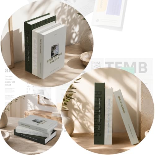 3 PCS Faux Decorative Books for Home Decor-Coffee Table Books Decor-Aesthetic Fake/Faux Books (Designing Edge Coastal) - Image 5