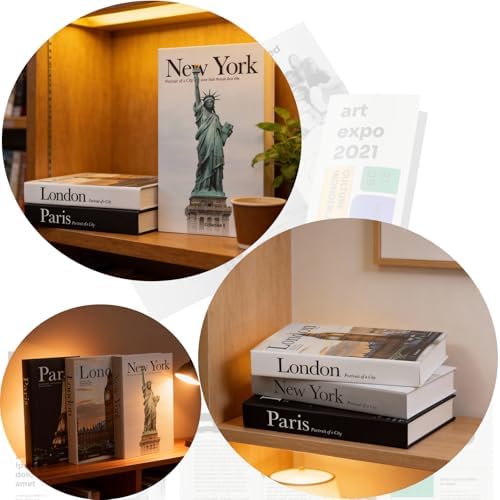 3 PCS Faux Decorative Books for Home Decor-Coffee Table Books Decor-Aesthetic Fake/Faux Books for Decoration,libros Decoration for Coffee Table, Shelf Accessories (3-Paris London New York Shipaitu) - Image 7