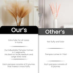 7 Pcs Faux Pampas Grass-45 Inches/3.75ft Large Boho Decor Fluffy Artificial Pompas Grass Décor Tall Vase Filler for Home Wedding Decoration (Beige Gradient, 7) - Image 5