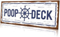 Jetec POOP DECK Sign Nautical Bathroom Wall Decor,White by Jetec