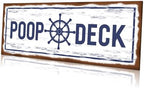 Jetec POOP DECK Sign Nautical Bathroom Wall Decor,White by Jetec