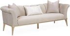 MICHAEL AMINI Yvette Sofa in Porcini Velvet and Champagne Wood Frame - Image 4