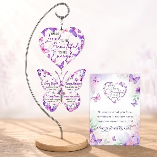 Christian Gifts for Women Birthday - Butterfly Inspirational Gifts for Friends, Mom, Sister, Girl, Female Coworker, Christian - Religious Spiritual Gift - Spiritual Present for Female Friend Family by Hanatoca