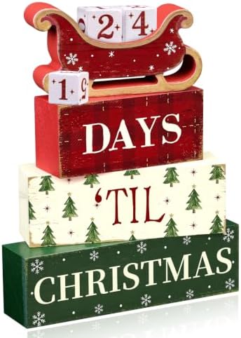 Christmas Countdown Decorations Indoor, Christmas Themed Gifts for Women by BORORO