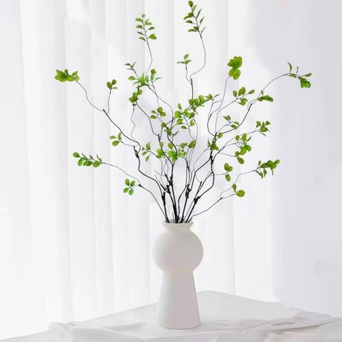 5 Pcs Artificial Ficus Branches Faux Eucalyptus Stems, 47.2 Inch Fake Greenery Stems Realistic Touch Faux Branches for Vase for Office Home Wedding Vase Filler Decoration by Unknown