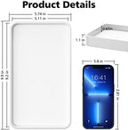 Gurygo 10" Bathroom Countertop and Vanity Tray - Kitchen Tray for Soap Bottles - Ceramic Vanity Tray for Bathroom Counter Organization - Kitchen Tray(White, Set/1) - Image 2