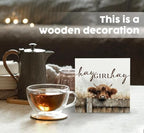Highland Cow Bathroom Decor Sign - Farmhouse Western Animal Bathroom Decor,Rustic Farm Animal Hay Girl Hay Signs,Highland Cow Gifts for Women Signs & Plaques - Image 2