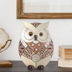 Boho Owl Statue Home Decor Accents, Indoor Animal Decor for Shelf Mantle - Image 6