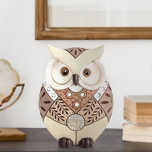 Boho Owl Statue Home Decor Accents, Indoor Animal Decor for Shelf Mantle - Image 6