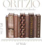 9 Faux Books with Hidden Storage (Earth), Vintage Books, Secret Storage, Bookshelf Decor, Coffee Table Storage, Home Staging Accessory, Brown Home Decor - Image 4
