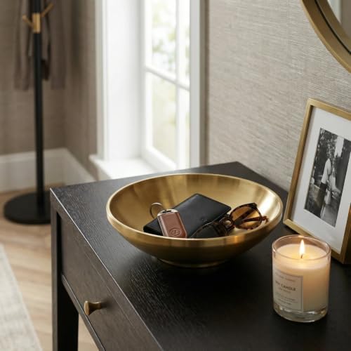 7.8" & 8.6" Gold Decorative Bowls Set of 2 for Entryway, Kitchen Counter - Image 6