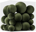 Velvet Christmas Ball Ornaments - 30pcs Flocked Christmas Ornaments Set Shatterproof Classic Hanging Xmas Tree Decorations with Rope for Wreath Holiday Home Decor (Dark Green) by Unknown