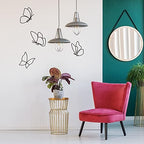 Hotop 6 Pieces Black Metal Butterfly Wall Decor Wired Butterflies Wall Art - Image 4