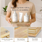 Bathroom Tray for Counter Top Organizer, Oak Wood Vanity Tray - Image 5