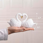 Small Swan Figurines Home Decor,Mini White Decor Animal Statues - Image 3