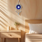 Blue Evil Eye Hamsa Hand Wall Hanging Ornament Decor, Sunflower Design - Image 5