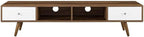 Modway Transmit 70" Media Console Wood TV Stand, 70 Inch, Walnut White - Image 3