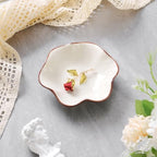 Ice Cracking Leaf Jewelry Dish, Decorative Ring Holder Small Trinket Tray Bowl, Gifts for Daughter Mom Friends, Milk White. - Image 3