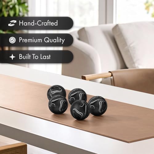 Creative Scents Black Marble Look SMALL 2.75” Decorative Balls for Bowls – Set of 3 Decorative Orbs Spheres for Coffee Table Centerpiece, Dining Table, Living Room - Modern Bowl Fillers for Home Décor - Image 6