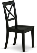 East West Furniture BOC-BLK-W Boston Dining Room Chairs - Image 4