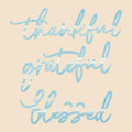 3 Pieces Thankful Grateful Blessed Letter Sign Metal Wall Decor by ESTART