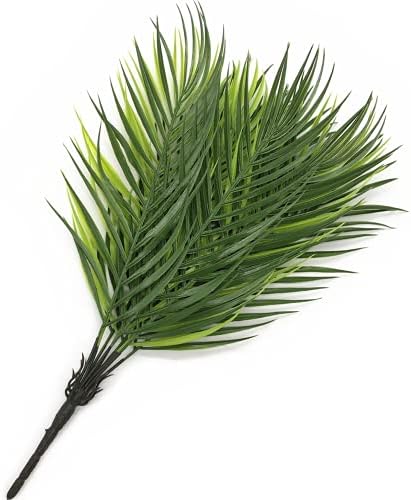 CATTREE Artificial Tropical Palm Plants, Faux Plant Plastic Shrubs Fern Leaves Coconut Tree Fake Bushes for Indoor Outdoor Verandah Office Table Centerpieces Arrangements DIY Decoration - 2 Pcs - Image 6