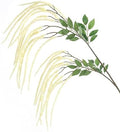 2Pcs Amaranthus Artificial Flower, 43" Faux Hanging Amaranthus Silk Cascading Floral Stems for Wedding Bouquet, Home Vase Decor, Bendable Stems Fake Hanging Plants (Beige) by Unknown
