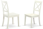 East West Furniture DLBO5-WHI-W 5 Piece Kitchen Table Set - Image 4