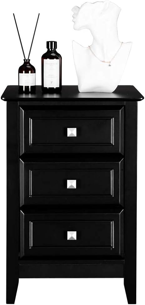 Bonnlo Upgraded Black Nightstand - Image 8