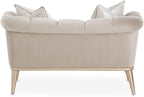 MICHAEL AMINI Yvette Chair and a Half in Porcini Velvet and Champagne Wood Frame - Image 9