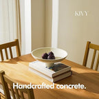 KIVY Concrete Fruit Bowl for Kitchen Counter - Large Decorative Bowl - Image 4