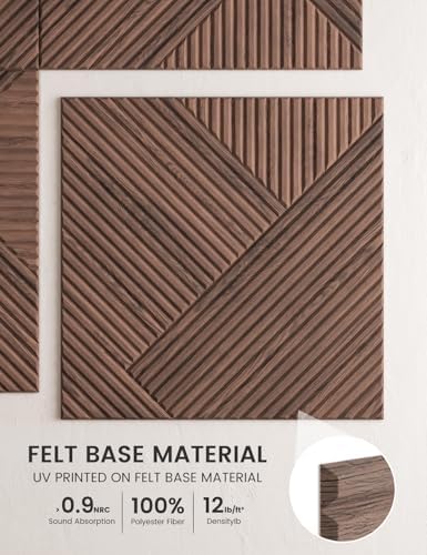 Fluxynara 6-Pack Felt Bulletin Board, Walnut Crossing Lines - Image 3