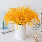 XIYUAN 10 Bundles Wheat Stalks of Golden and Shiny Artificial Rice Wheat Ears Fake Flowers Arrangement 17.7IN for Wheat Grass Farmhouse DIY Home Wedding Valentine's Day Decor by XIYUAN