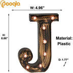 Pooqla Vintage Light Up Marquee Letters with Lights – Illuminated Industrial Style Lighted Alphabet Letter Signs - Coffee Bar Apartment Bedroom Wall Home Initials Decor A-Z - Image 4