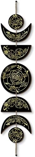 BBTO Boho Wall Decoration Moon Phase Wall Art Star Moon Decor, Black, Gold by BBTO
