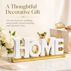 XMGZQ White and Gold Decor for Living Room Bedroom Bookshelf Coffe Table, Home Sign Aesthetic Statues Boho Wedding Accents Decorations, Knick Knacks Home Decor for Shelves,Living Room,Bedroom,Desktop - Image 6