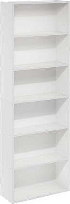 Furinno Jaya Simply Home Free Standing 6-Tier Open Storage Bookcase - Image 5