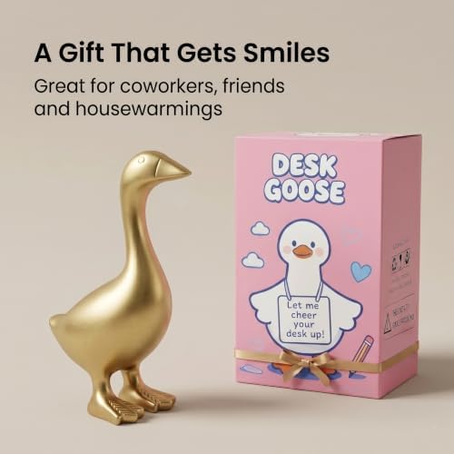 Desk Goose 7 inch Gifts for Women, Mini Desktop Goose Statue Decor for Living Room Bedroom Bookshelf and Office - Image 5