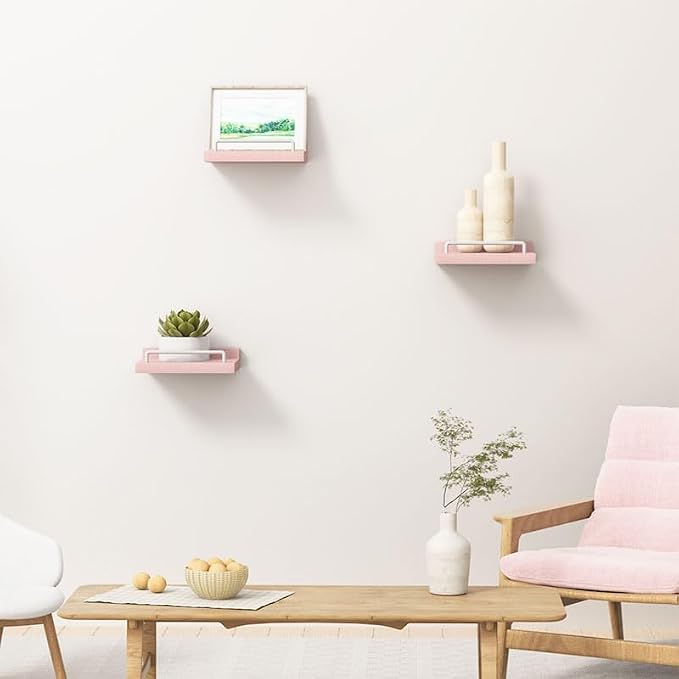 RYOFOBETTO Small Floating Shelf, 6X6 Inches Farmhouse Wall Shelves - Image 6