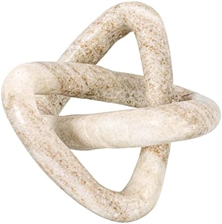 Creative Co-Op Modern Decorative Marble Link Knot, Beige by Unknown