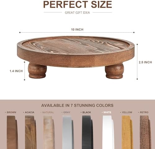 EOSAHR Display Riser for Home Decor: Pedestal Stand for Soap, Vintage Brown - Image 2
