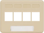 ICC 4-Port Modular Furniture Faceplate by ICC
