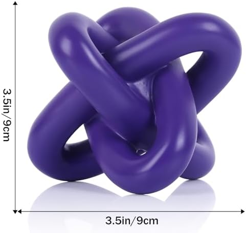 Purple Knot Sculpture, Triple Knot Statue, Purple Home Decor, Perfect for accenting Rustic-Style Coffee Tables, Living Room TV Stands, Dining Tables, and entryway Shelves. - Image 2