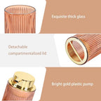 4pcs Brown Glass Bathroom Accessories Set - Image 4