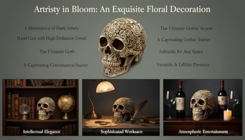 Life Size Plastic Skull - Skeleton Head Prop for Halloween Haunted House - Image 3