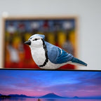 Handmade Wooden Blue Jay Bird Figurine – Backyard Blue Jay Home Decor, Cute Jay Knick-Knack for Bird Lovers, Unique Gift for Women, Mom, Friends – Rustic Nature Home Ornament - Image 6